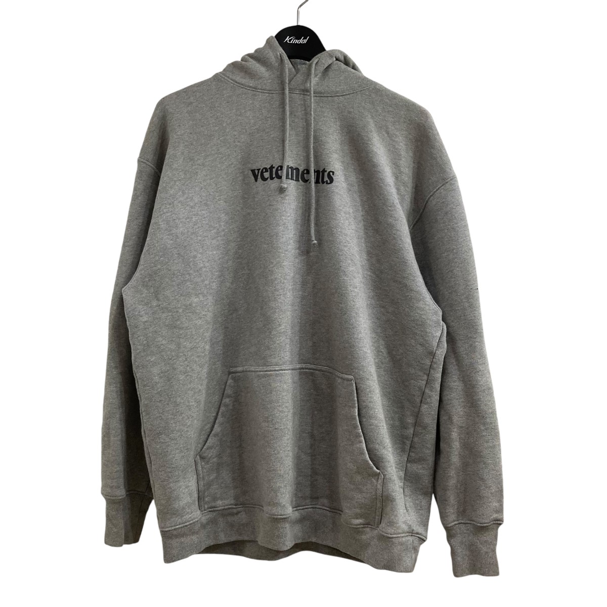 【VETEMENTS】グレー Goth オーバーサイズ フーディ VETEMENTS】グレー Goth オーバーサイズ フーディ