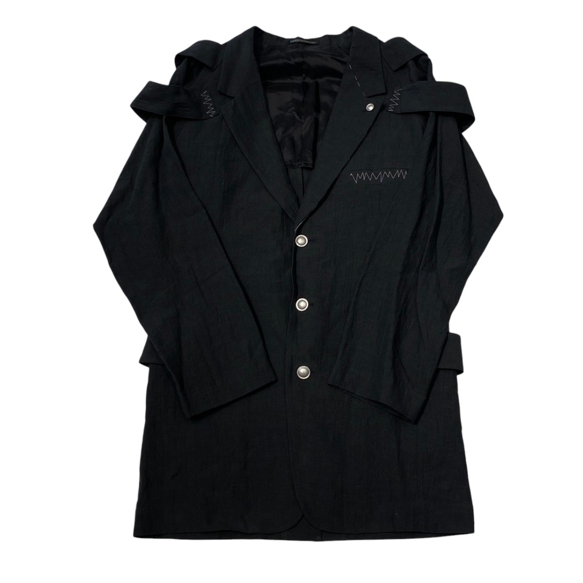 Shoulder Epaulet Zigzag Coat main image 1