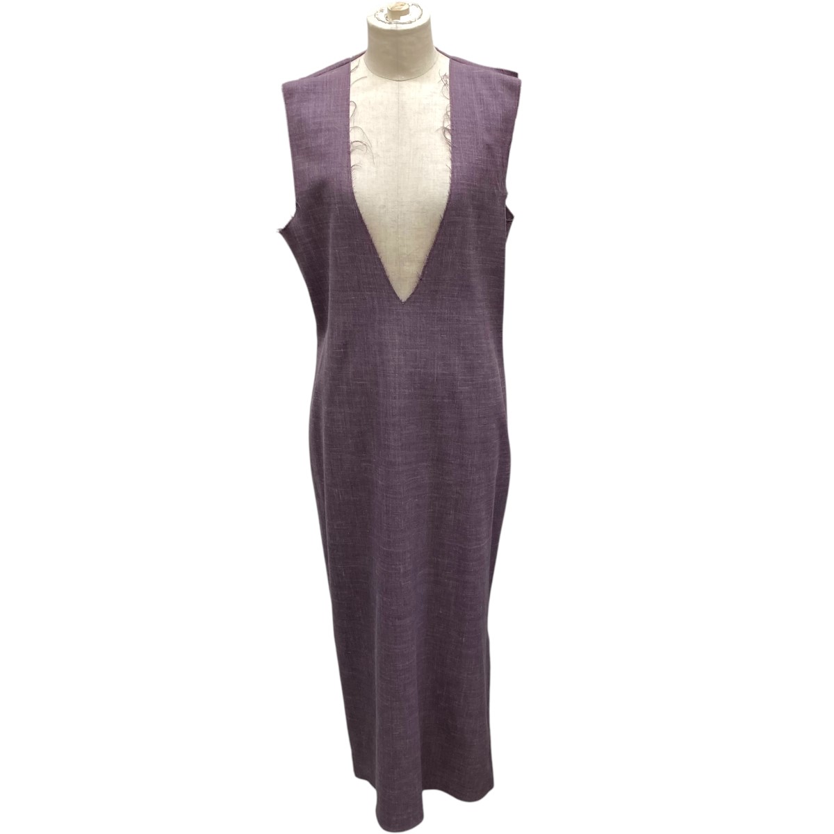 【中古】\u003cBR\u003eGABRIELA COLL GARMENTS×ＬｏｒｏＰｉａｎａ\u003cBR\u003eVネックノースリーブワンピース ノースリーブ衣装 パープル 大きさ：1\u003cBR\u003e【必要経費思いかえす】