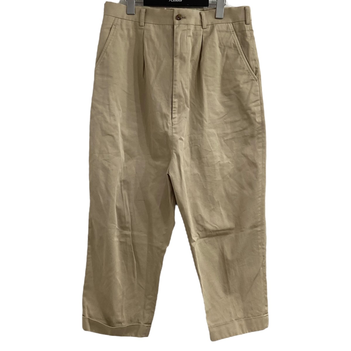 【中古】 COMME des GARCONS HOMME タックワイドパンツ HE-P016 ベージュ サイズ：S 【価格見直し】