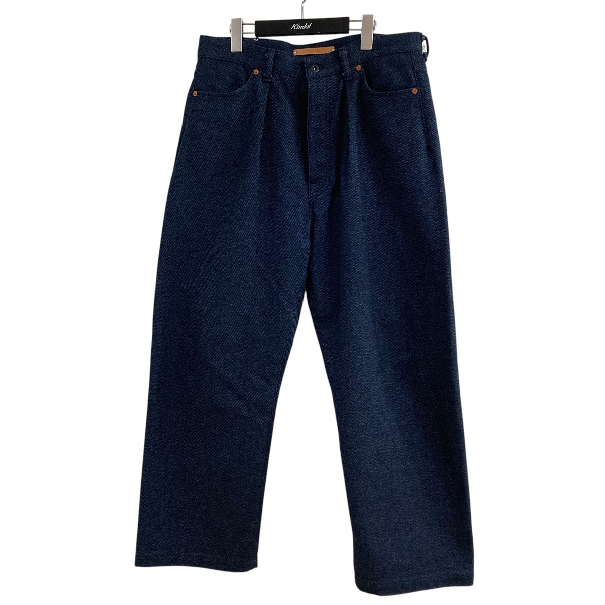 NICENESS TAYLOR NNレザーパッチワークデニムトラウザー　サイズM NICENESS TAYLOR NNレザーパッチワークトラウザー
