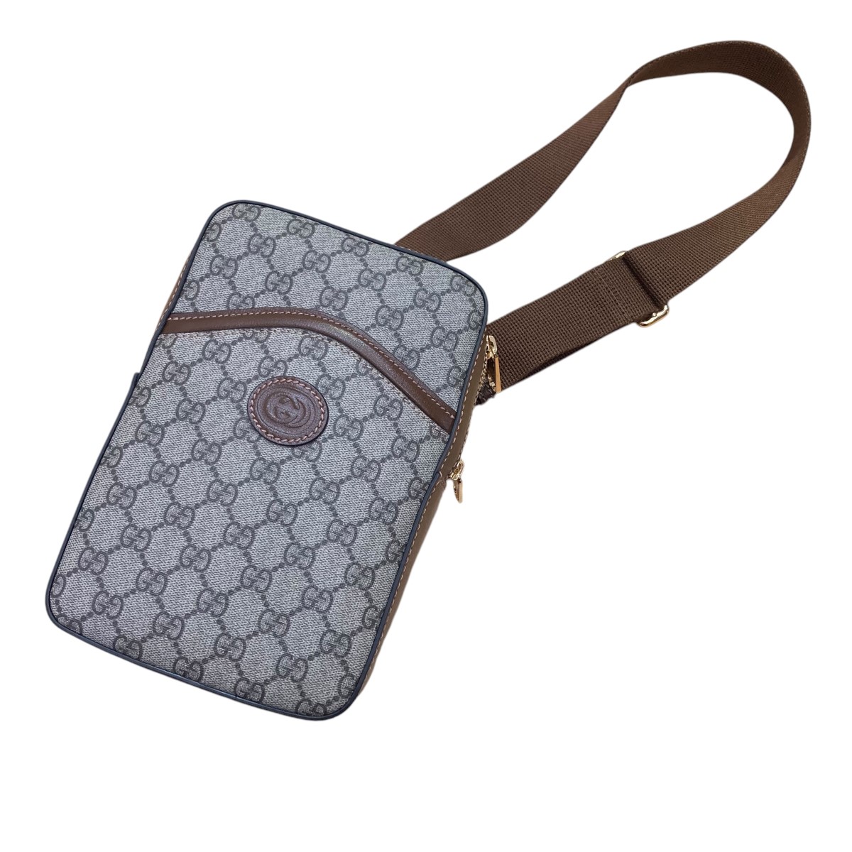 【中古】 GUCCI GGスプリームボディバッグ 696016 ブラウン 【価格見直し】