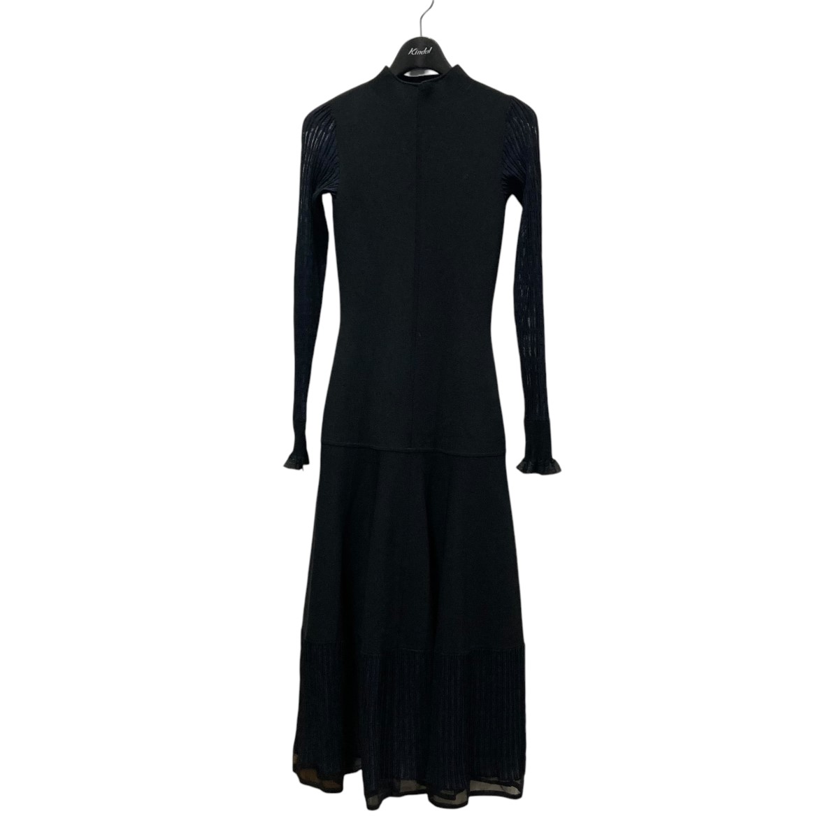 【中古】 3．1 phillip lim MICRO RIB OTTOMAN LS DRESS リブワンピース F231-70157VSO ブラック サイズ：XS 【価格見直し】