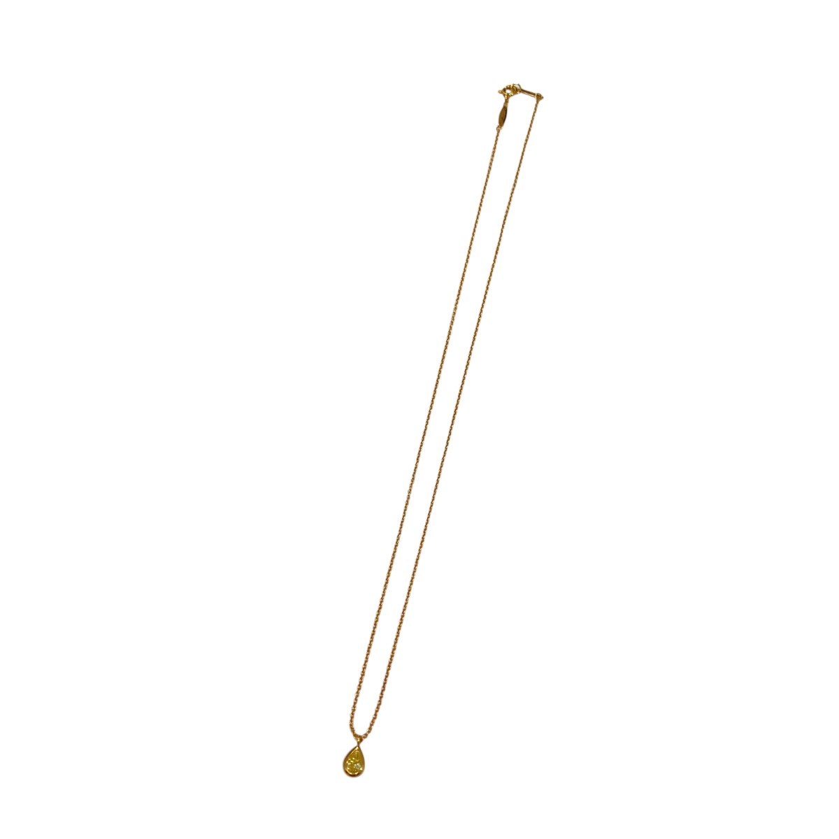 【中古】 Tiffany ＆ Co． バイザヤード ペアシェイプ ネックレス ゴールド×イエロー 【価格見直し】