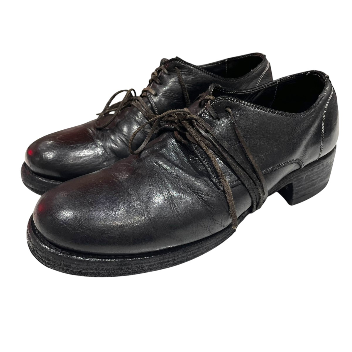 GUIDI 992 グイディ 短靴 BLACK size42 ダービーシューズ グイディ GUIDI GUIDI クラシックダービーシューズ 短靴 992