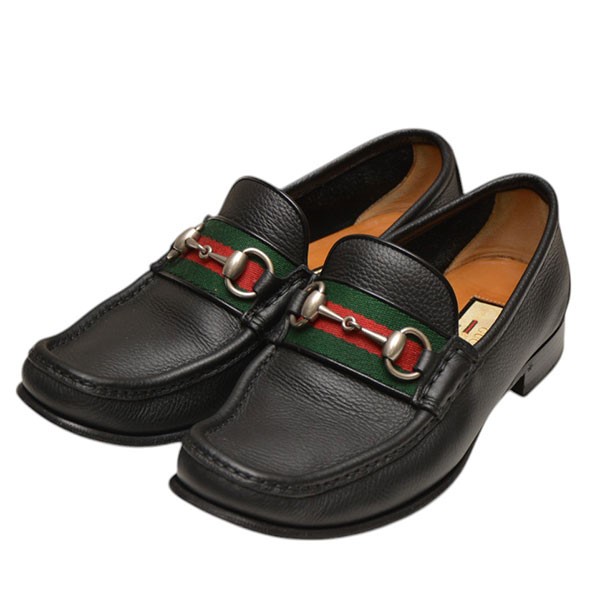 楽天市場】【グッチ】Gucci レザー ハイカット ビットローファー