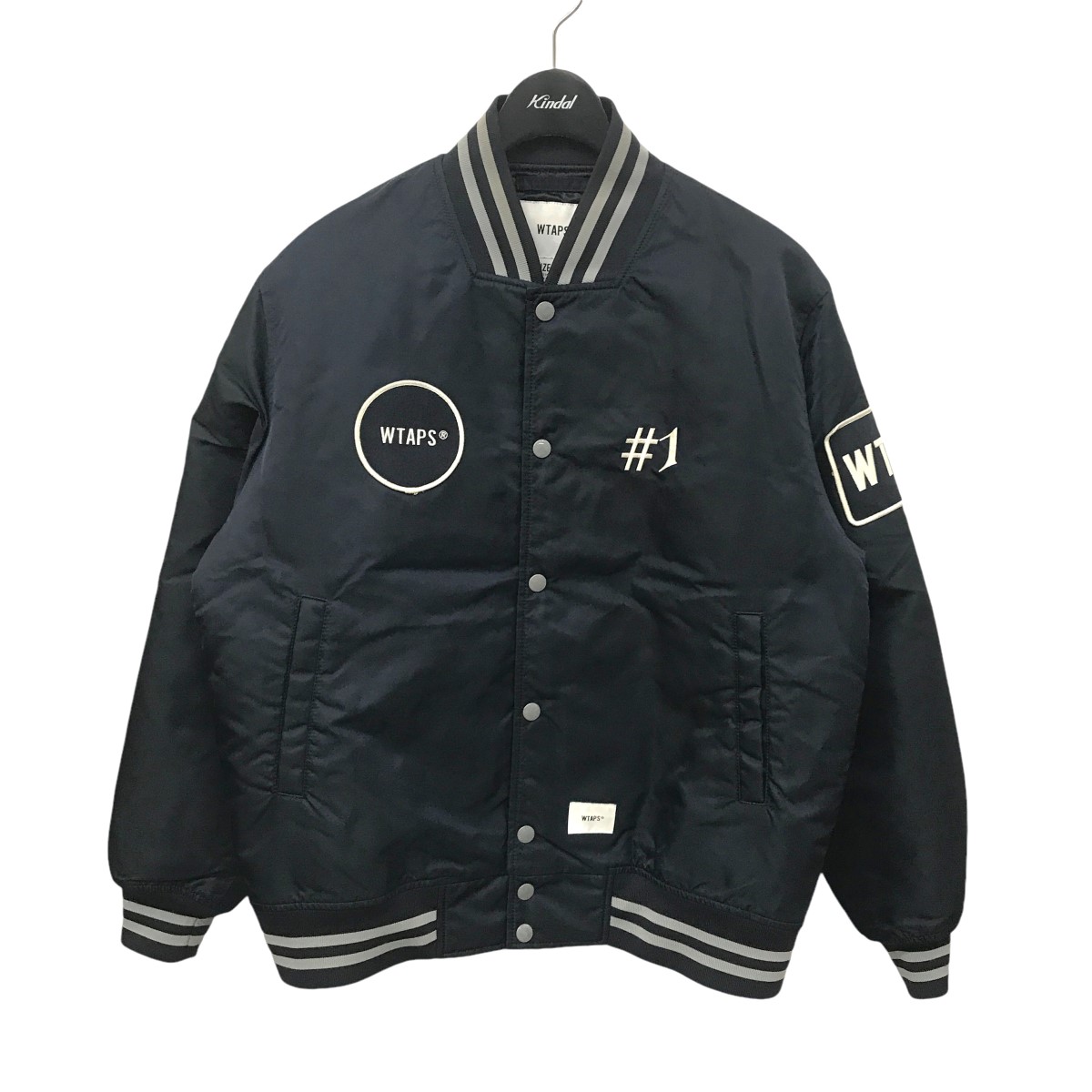 18aw 2018 WTAPS 刺繍 サテン プルオーバー ブラック S (1) 8033001877830_1.jpg