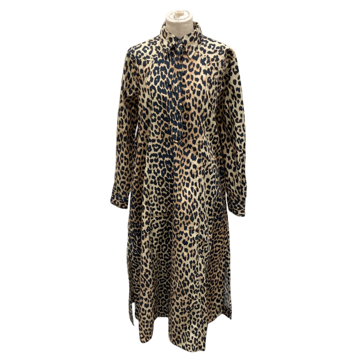 【新品】GANNI ガニー　レオパード 半袖ワンピース 8005001447580_1.jpg