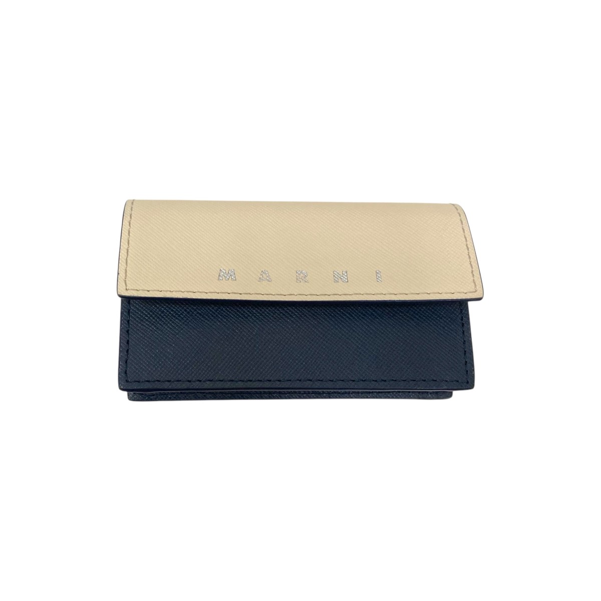 【中古】\u003cBR\u003eMARNI\u003cBR\u003e歌留多入れもの PFMI0079U0 ベージュ×米国海軍\u003cBR\u003e【通貨価値思いなおす】