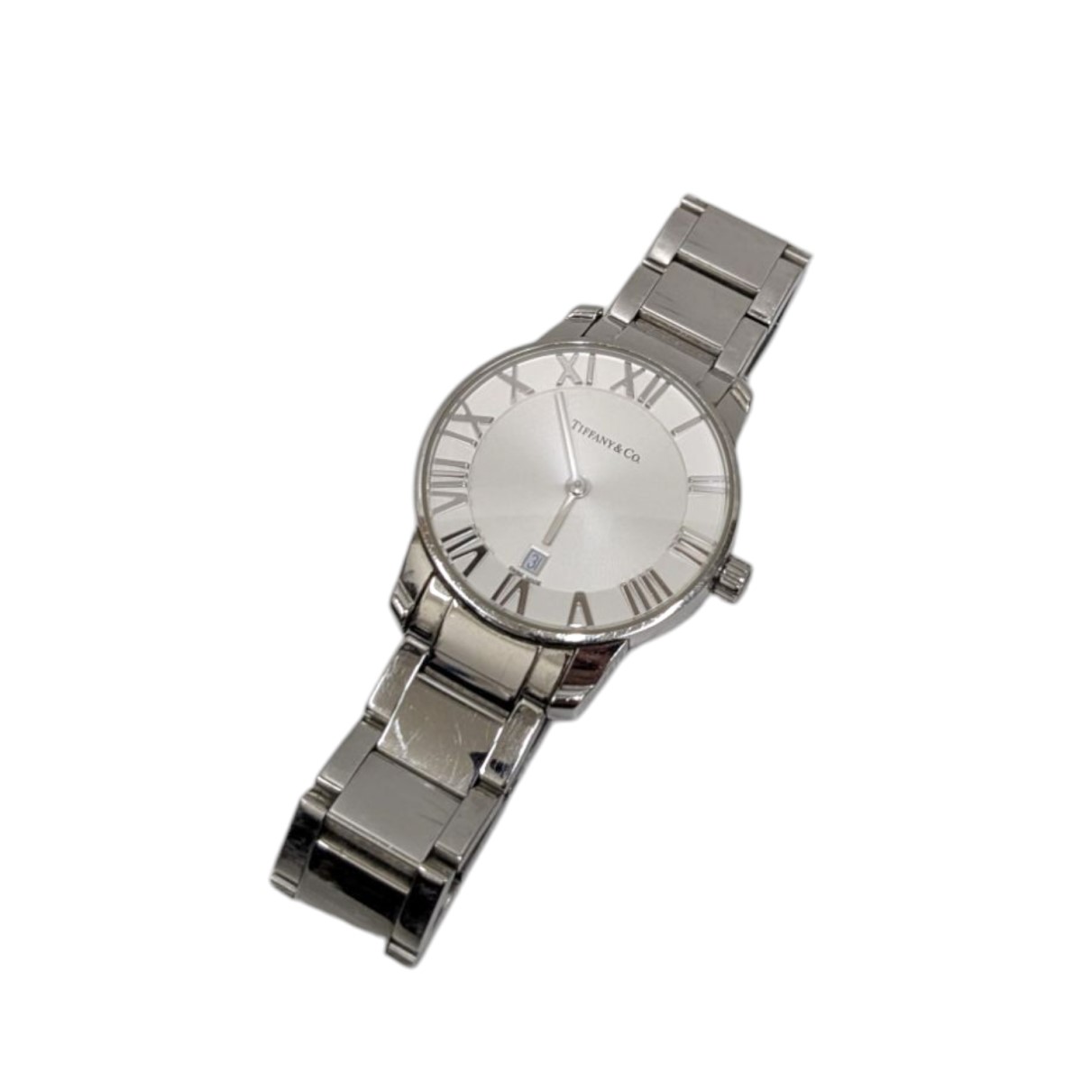 【中古】\u003cBR\u003eTiffany ＆ Co．\u003cBR\u003eアトラス 2-お手て 29粍 御覧になる ウオッチ 34875995 しろがね色\u003cBR\u003e【通貨価値思いなおす】