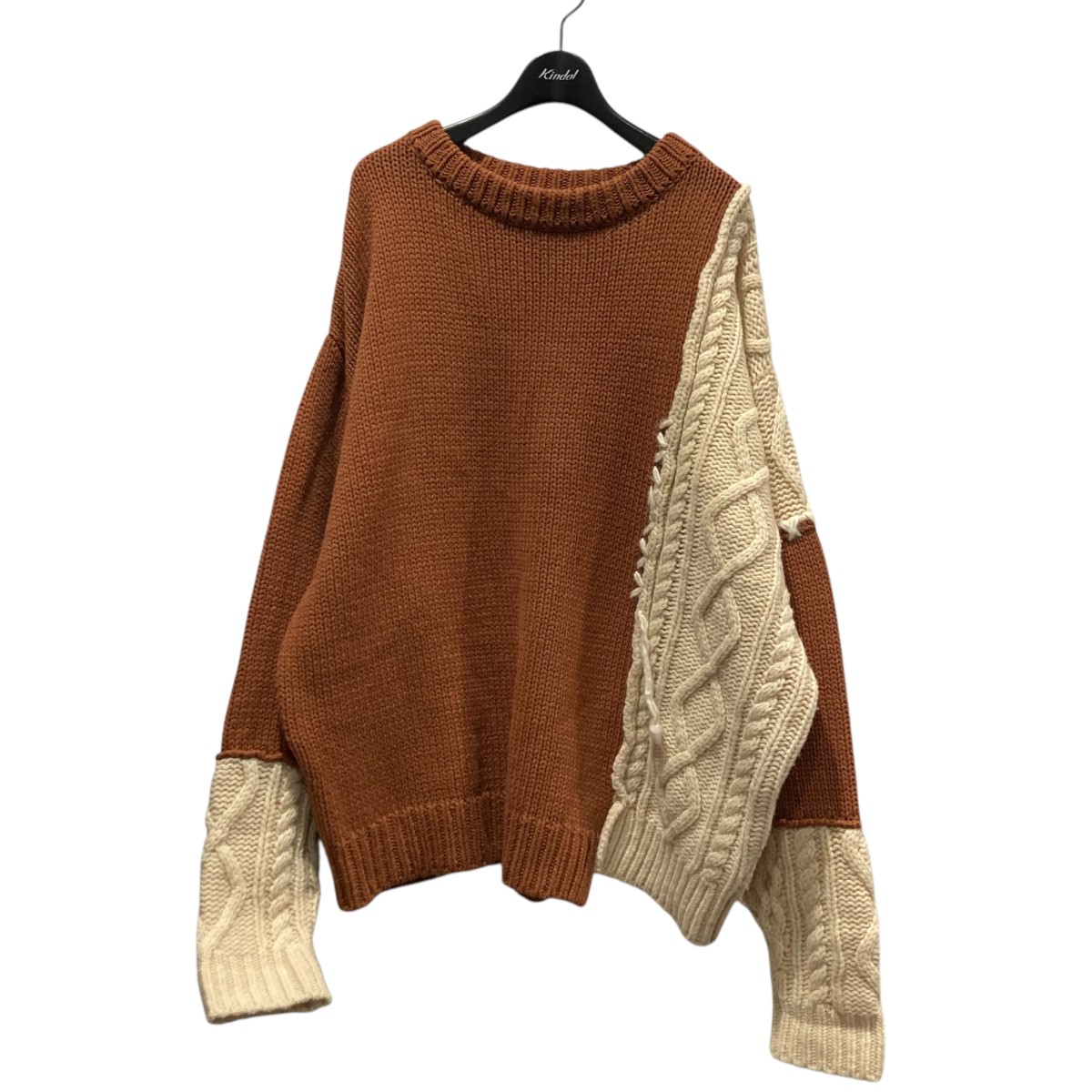 【中古】TOY DEVILFRANKEN KNIT フランケンニット ブラウン サイズ：2【価格見直し】｜ブランド古着のカインドオル