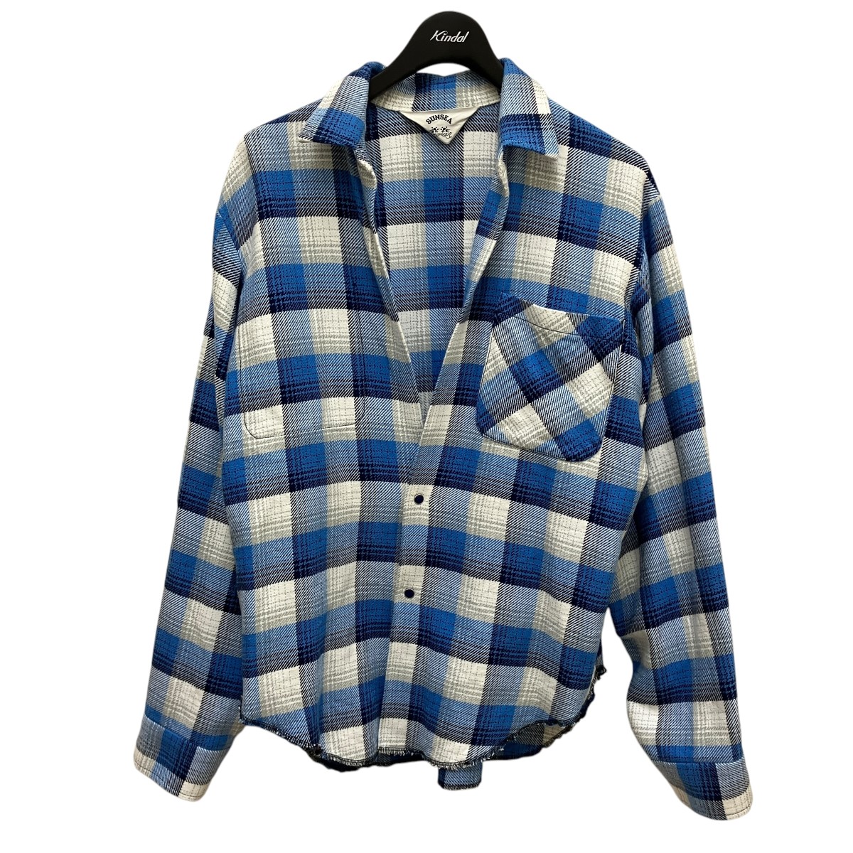 楽天市場】【中古】SUNSEA 22SS Block Linen Johnny D Shirt
