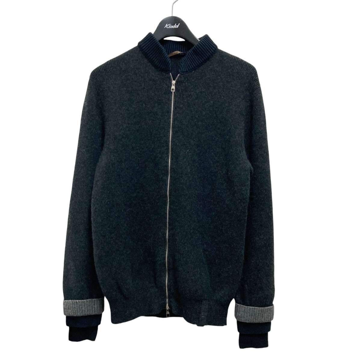 【中古】LOUIS VUITTONニットジャケット グレー サイズ:L【価格見直し】|ブランド古着のカインドオル