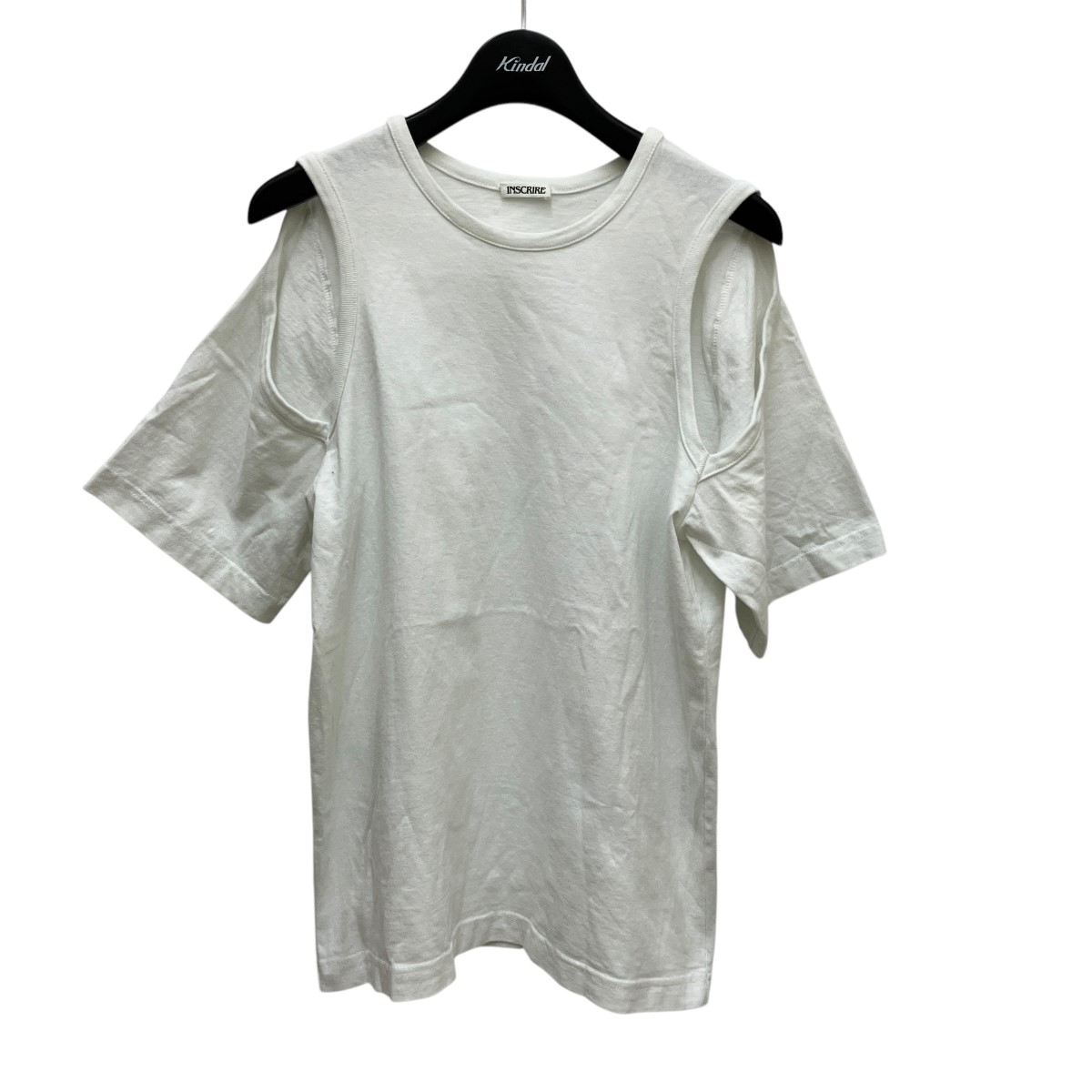 INSCRIRE アンスクリア エルボー カットオフ スウェット 白 レディース】別注 Open L/S Tee | INSCRIRE(アンスクリア