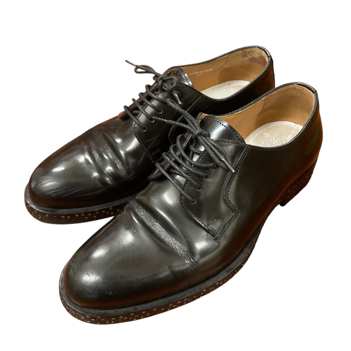 【中古】\u003cBR\u003eMaison Margiela\u003cBR\u003eなめし革シューズ 黒いこと 大きさ：38\u003cBR\u003e【必要経費思いなおす】
