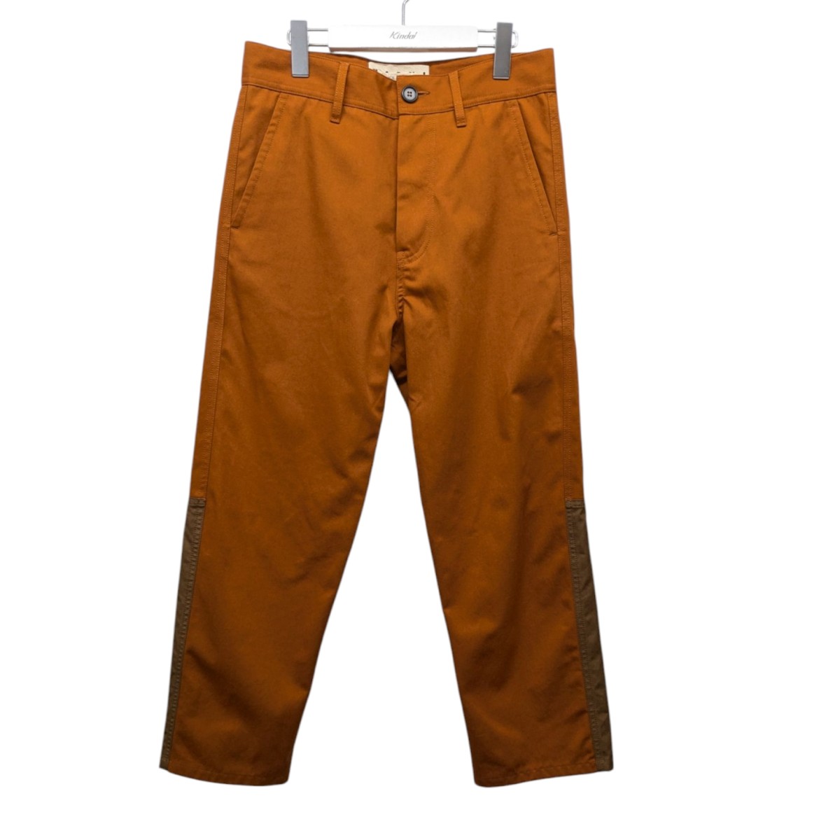 【中古】 MARNI 21SS ストレートチノパンツ PUMU0081Q0 オレンジ×ブラウン サイズ:44 【価格見直し】