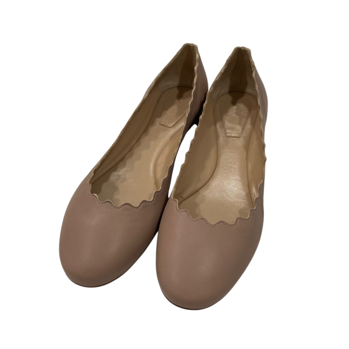 【中古】 Chloe LAUREN フラットシューズ CHC16A1607526C365E ピンク サイズ：36 1/2 【価格見直し】