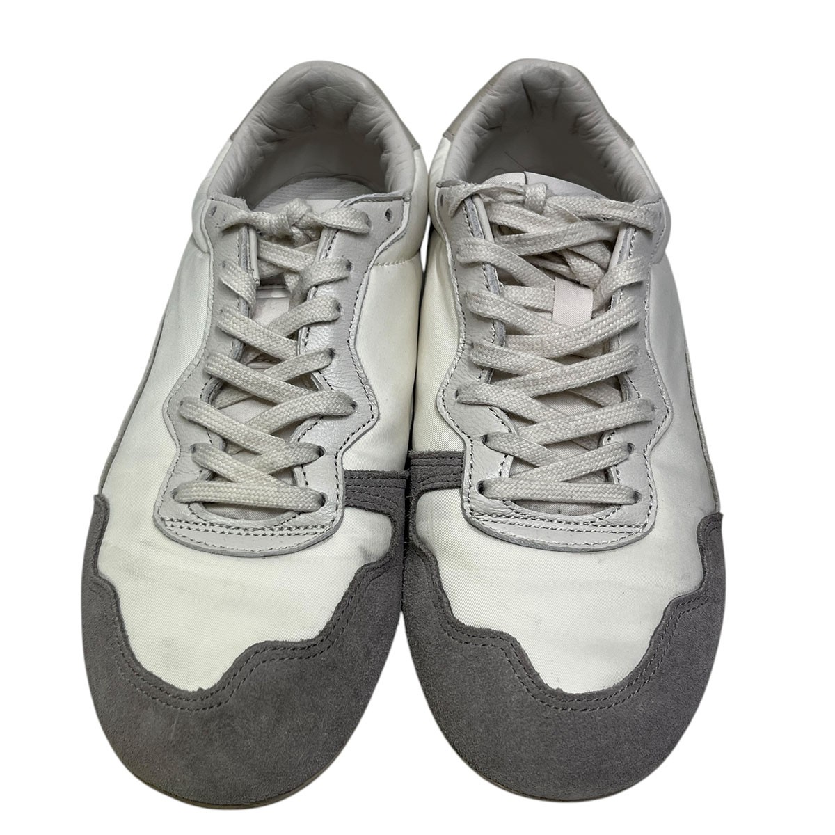 【中古】Onitsuka Tiger SERRANO CL スニーカー 1183B886 白いこと×薄墨色 大きさ：24.5糎 【020425】（オニツカタイガー）