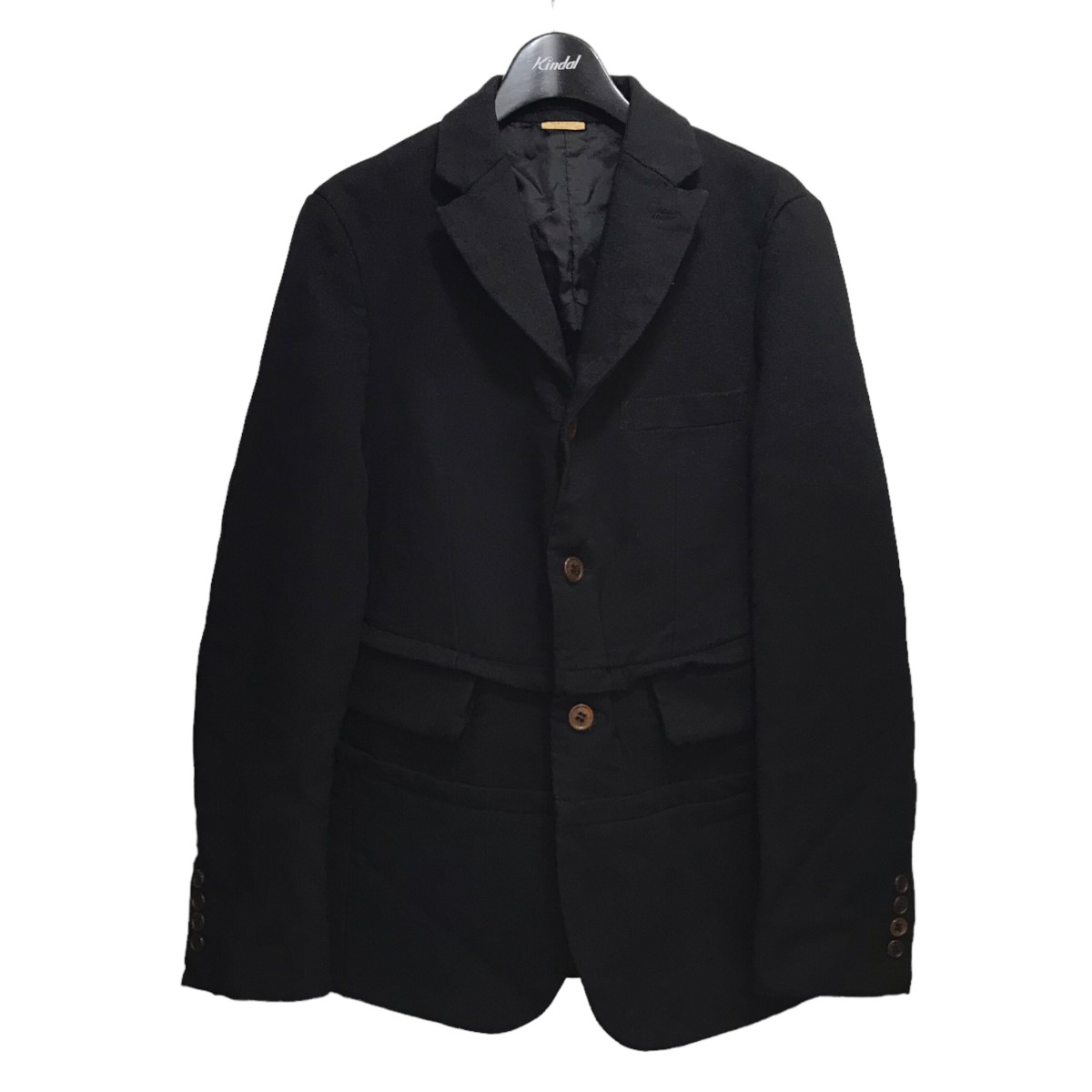 田中期　コムデギャルソンオム　ジャケット　黒　メンズL COMME des GARCONS HOMME（コムデギャルソンオム）カジュアル