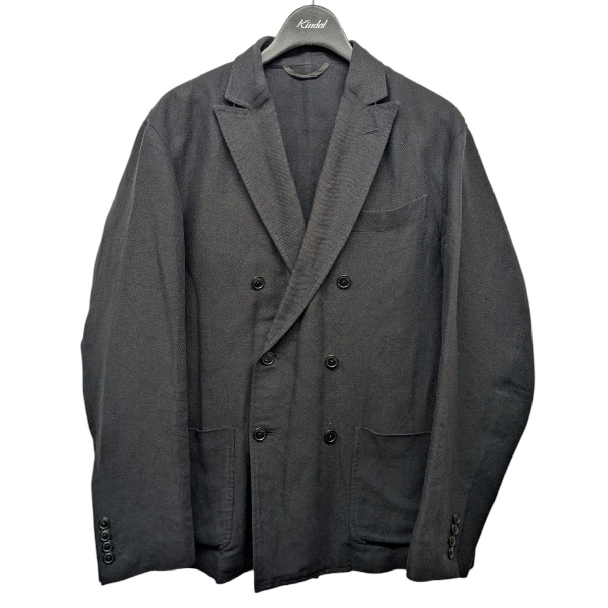 【中古】COMOLIシルクリネン Wジャケット ネイビー サイズ：1【価格見直し】｜ブランド古着のカインドオル