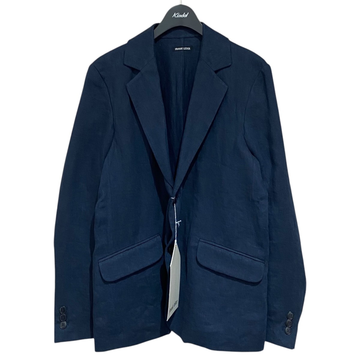 【中古】 FRANK LEDER リネンテーラードジャケット 0512012 ネイビー サイズ:S 【価格見直し】