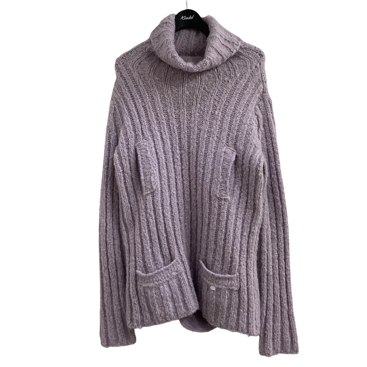 【中古】 CHANEL モヘア混タートルネックニット P24650V01739 ライトパープル サイズ：42 【価格見直し】
