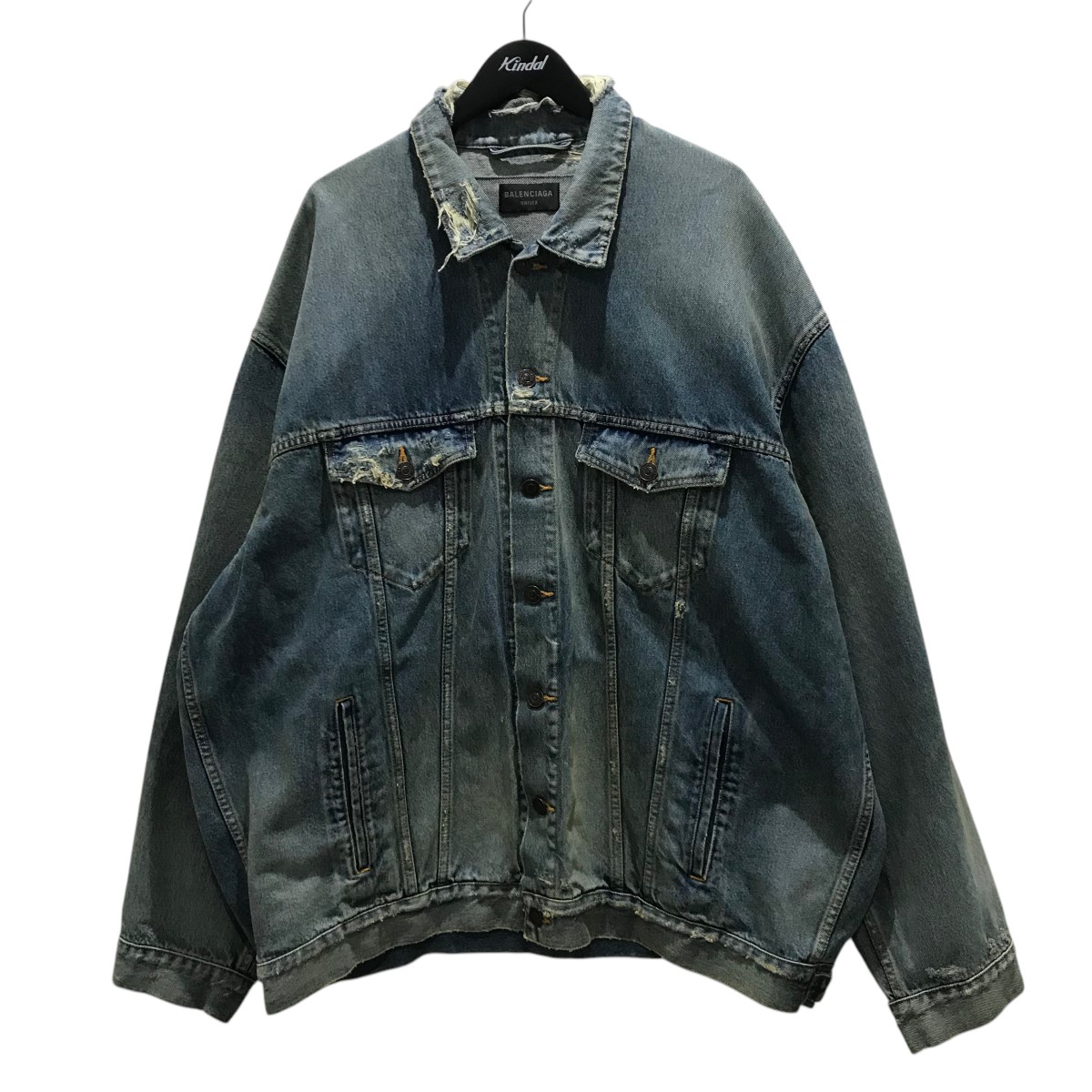 BALENCIAGA＊BAL DIAGONAL ALLOVER デニムジャケット＊送料込 関送込【BALENCIAGA】BAL DIAGONAL ALLOVER ジャケット