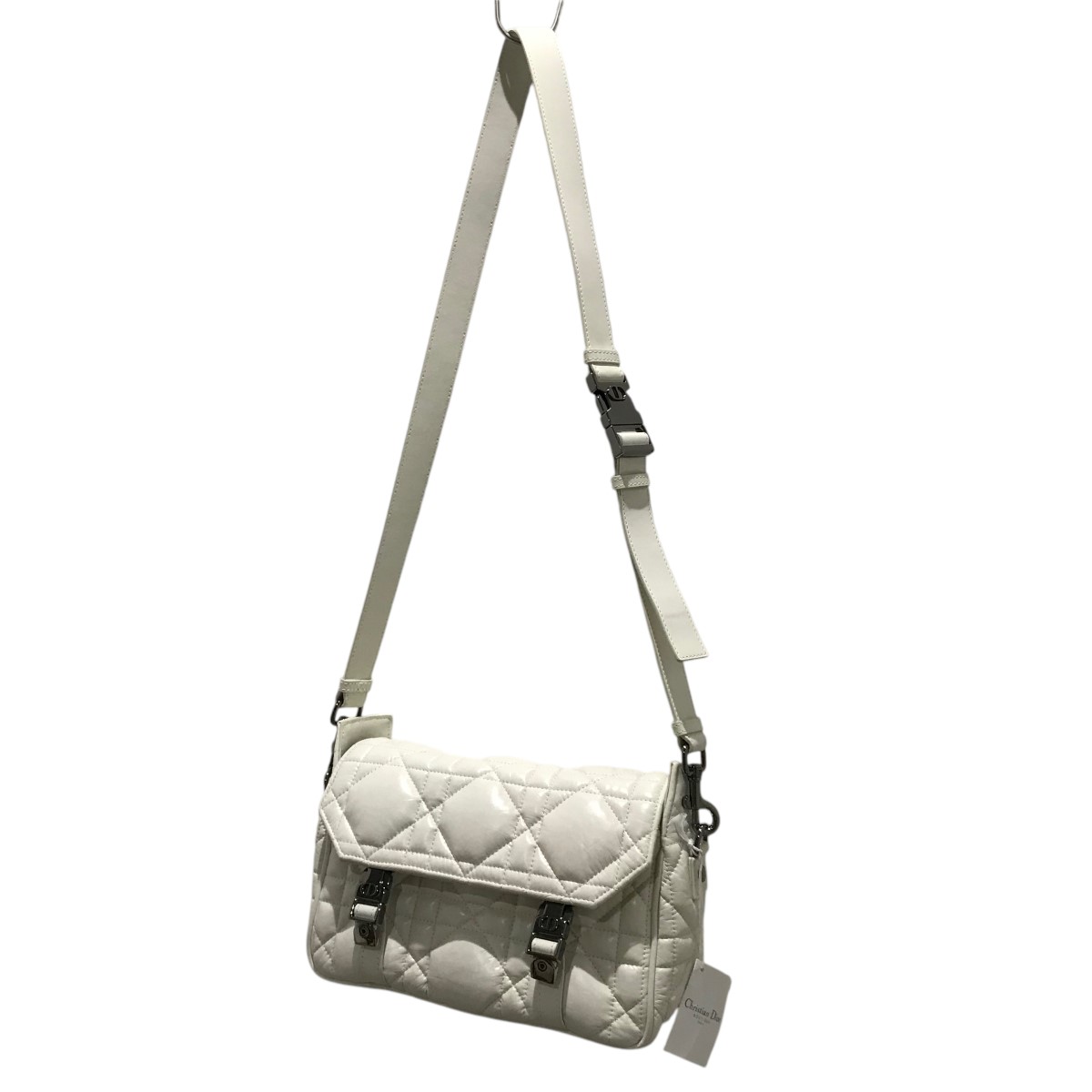 【中古】Christian Dior【DIOR CAMP】 カナージュスモールバッグ ホワイト【価格見直し】|ブランド古着のカインドオル
