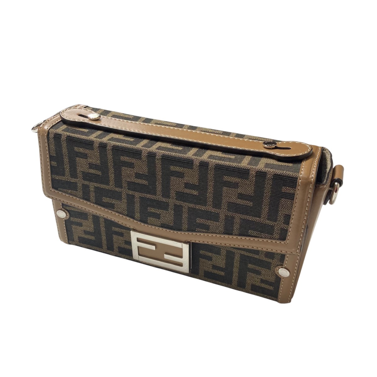 【中古】FENDI ソフトトランクバゲット ショルダーバッグ 7VA565 赤銅色 【120526】（フェンディ）