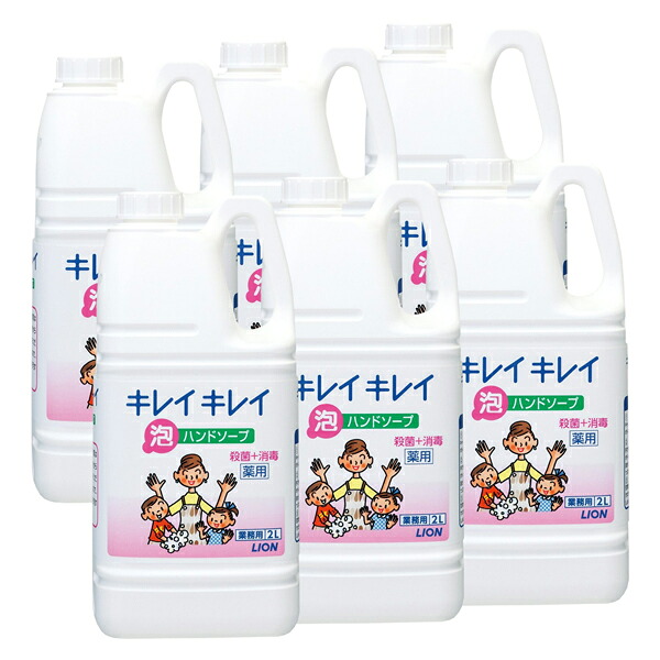 【手洗い洗剤】キレイキレイ薬用泡ハンドソープ2L×6本(ケース販売)|業務資材のきんだいネットショップ