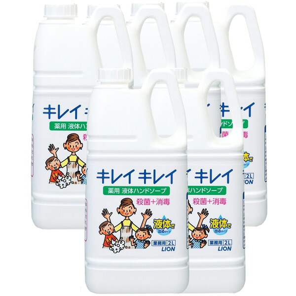 【手洗い洗剤】キレイキレイ薬用液体ハンドソープ2L×6本（ケース販売）