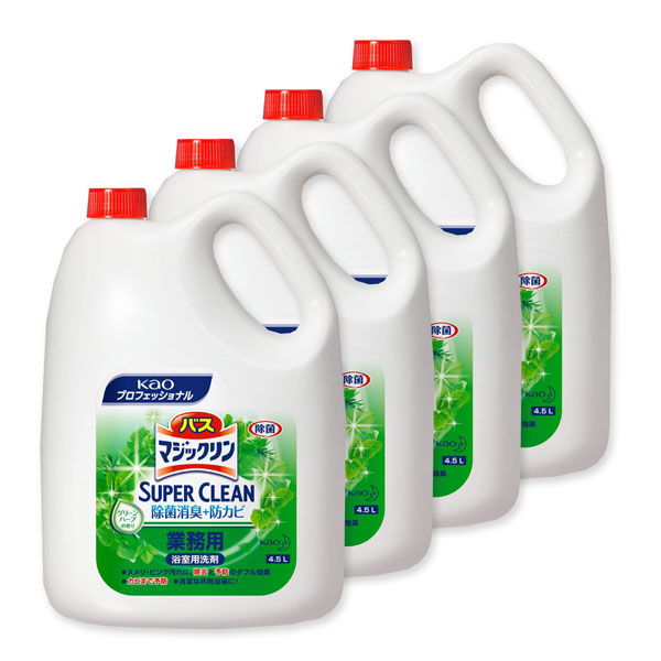 ケース販売 Clean エントリーでp5倍 7 4 木 00 7 11 木 01 59 バスマジックリンsuper 浴室用洗剤 4 5l 4本 花王 Udrugacovjek Hr