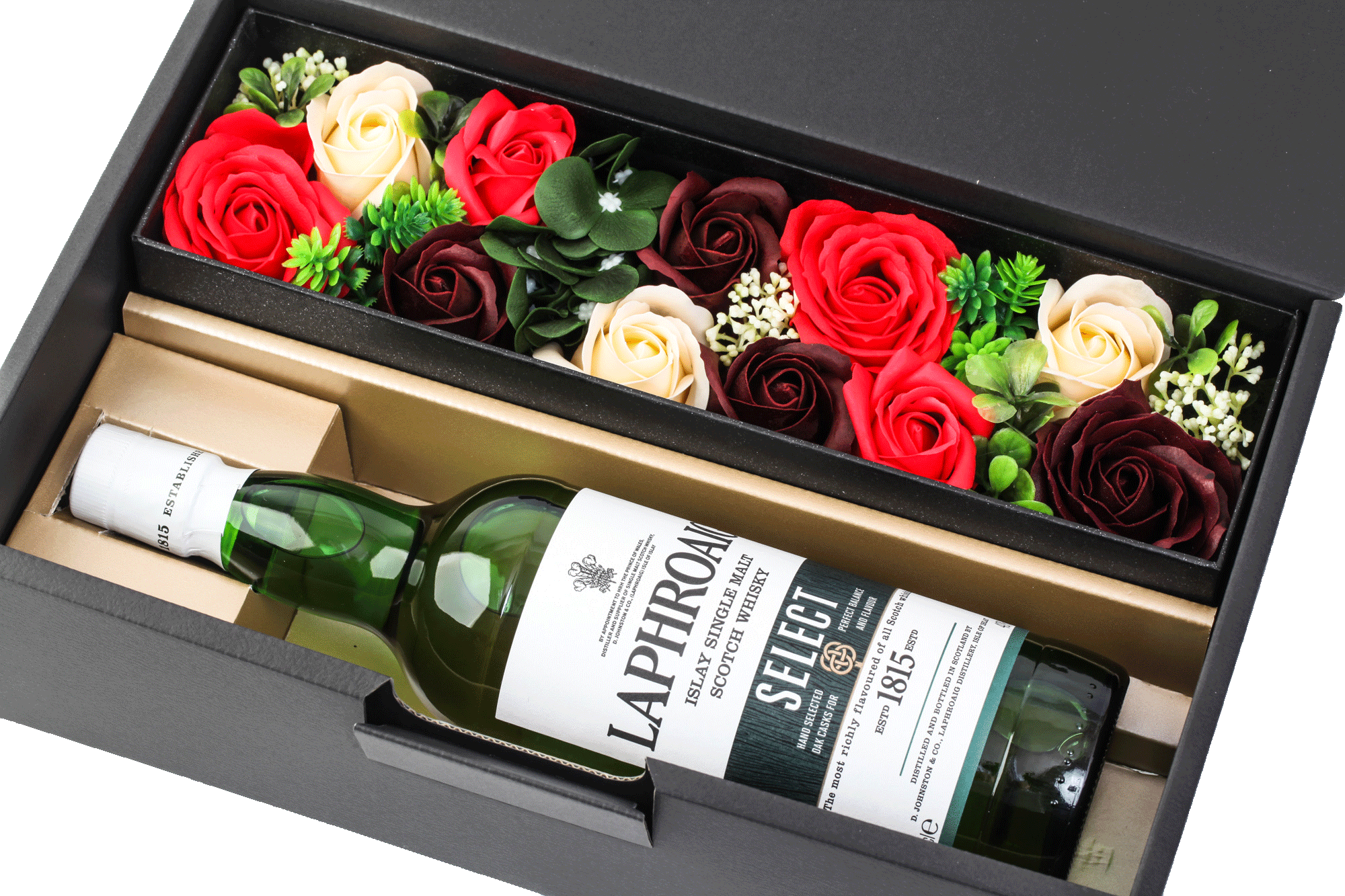 お中元 プレゼント ラッピング お酒 おしゃれ 夏ギフトソープフラワー ラフロイグ セレクト 高級 アイラ ウイスキー 花 シャボンフラワー Gift1 Alc Kanal9tv Com