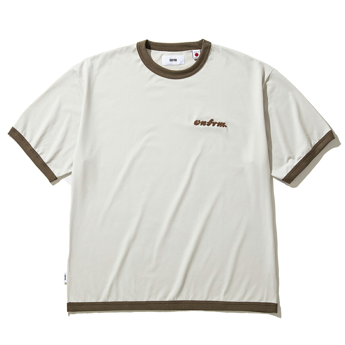 【20%OFF】 UNFRM OUTDOOR STANDARD AEROKNOT HEAVY WEIGHT DROPLET EMB RINGER DRY T-SHIRT (LIGHT BEIGE) (ユニフォームアウトドアスタンダード エアロノット ヘビーウェイト ドロップレット EMB リンガー ドライ Tシャツ) 【メンズ】【速乾】【25SS】