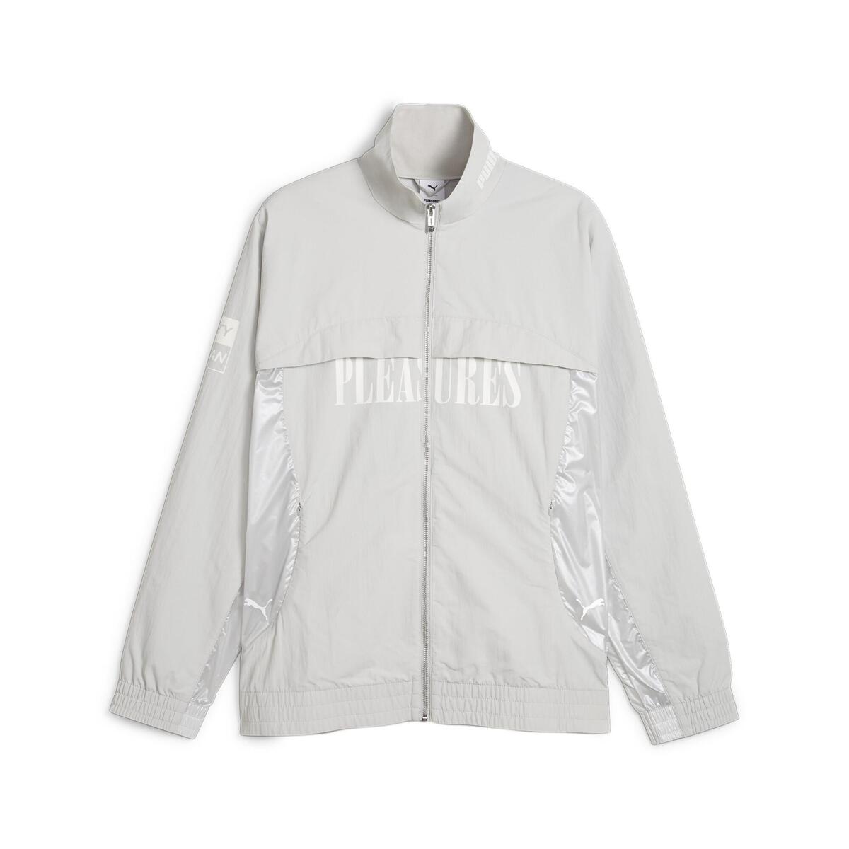 【40%OFF】PUMA X PLEASURES CELLERATOR TR (グラシアル グレー) (プーマ プーマ X プレジャーズ セルレイター トラックジャケット) 【メンズ レディース】【ジャージ ジャケット リラックスフィット コラボ】【24SS】【RS12】