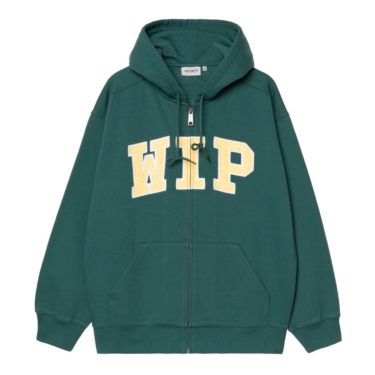 【30%OFF】Carhartt WIP HOODED WIP SWEAT JACKET(Rainforest  (stone washed))(鉄道車両ハート形 ワークインプログレス フーデッド WIP 流汗 上衣)【メンズ】【フルジップパーカー フーディ ヘビーウェイト 裏起毛】【25SS】