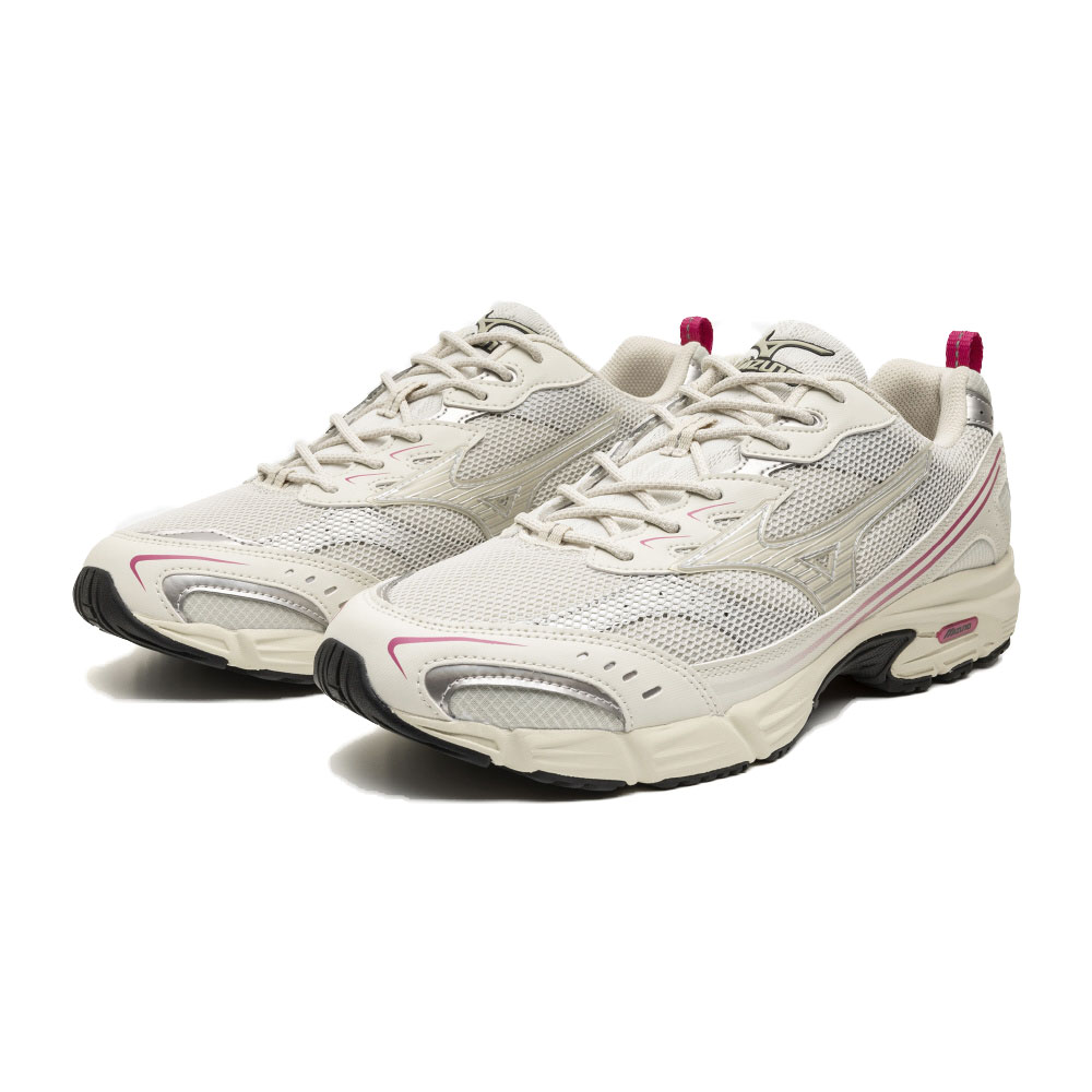 MIZUNO MXR (ベージュ×オフホワイト×ピンク) (ミズノ MXR)【メンズ】【ランニング メッシュ素材 クッション性 フィット感 ホワイト】【26SS】|Kinetics
