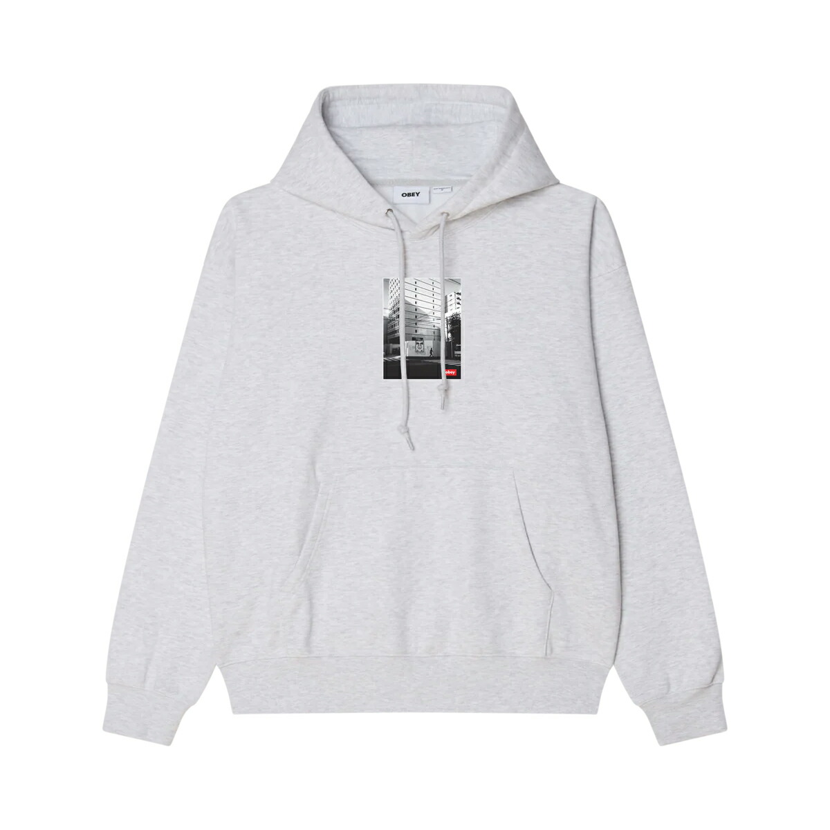 【40%OFF】OBEY OSAKA PHOTO(ASH GREY)(オベイ オオサカ 写真絵)【メンズ】【フーディー パーカー グラフィック刷り上げる】【25SS】