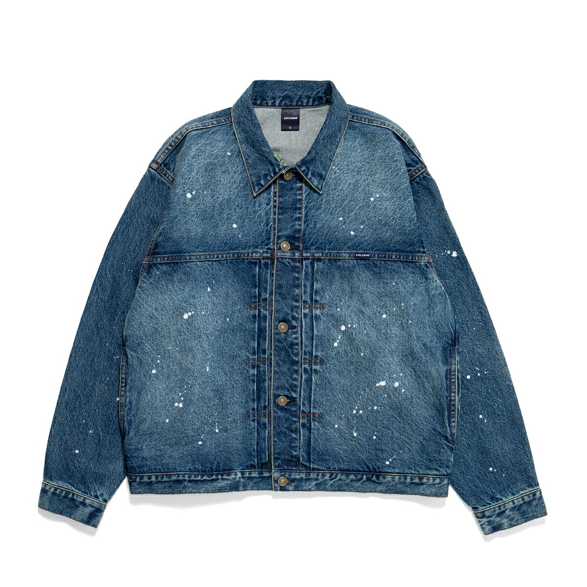 【20%OFF】 APPLEBUM “Apple blossom Logo” Denim Jacket (BLUE) (アップルバム “アップル ブロッサム ロゴ” デニムジャケット) 【メンズ】【アウター ジャケット デニム 刺繍 ロゴ】【25SS】
