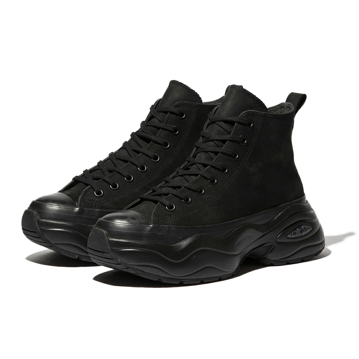 美品✨ コンバース トレックウエーブ レザー SL 限定 オールブラック 厚底 コンバース CONVERSE オールスター (R) トレックウエーブ SL