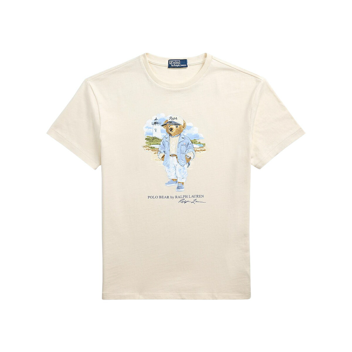 【30%OFF】POLO RALPH LAUREN CUSTOM SLIM FIT POLO BEAR T-SHIRT(WHITE)(ポロ ラルフ 置き目レン カスタムスリムフィット ポロベア プルオーバー)【メンズ レディース】【半袖 プルオーバー 向こう正面刷り上げる】【25SS】