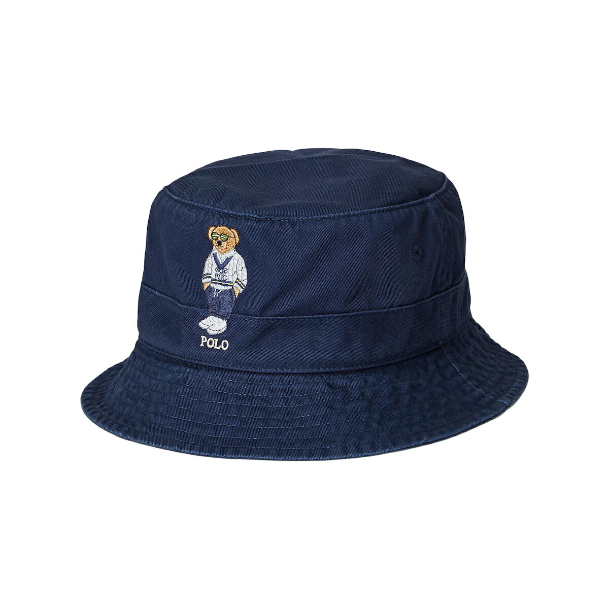 POLO vintage camp バケットハット リバーシブル コットン ＆ リネン バケット ハット