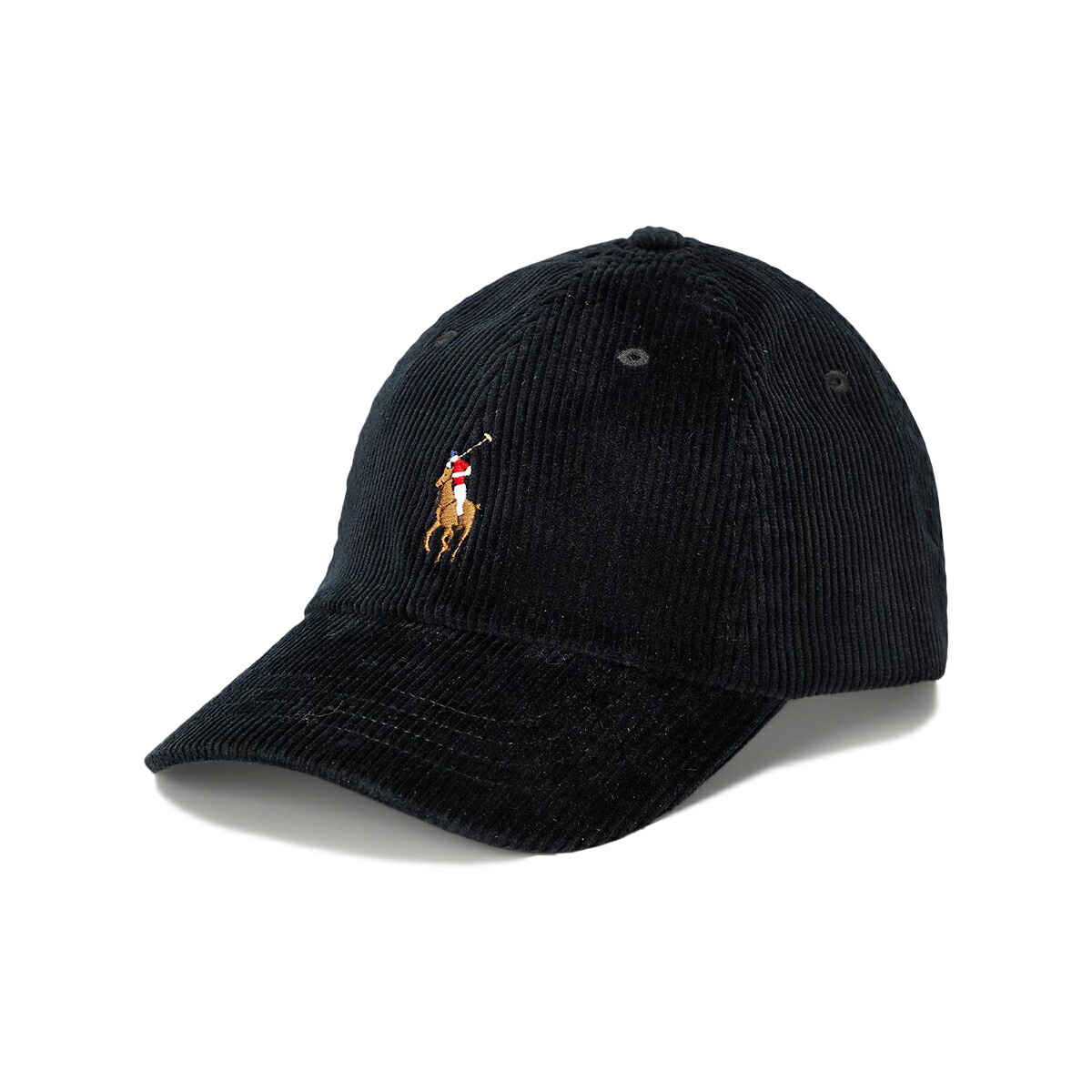 【30%OFF】 POLO RALPH LAUREN CORDUROY CLASSIC SPORT CAP (BLACK) (ポロ ラルフ ローレン コーデュロイ ボール キャップ) 【メンズ】【キャップ シンプル スモールロゴ コーデュロイ】【24FW】