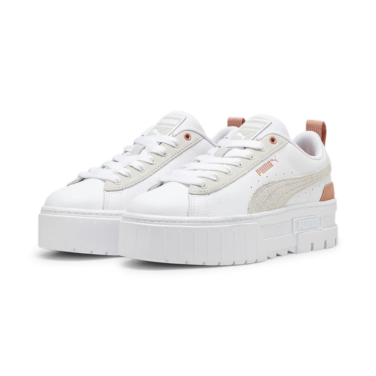 【40%OFF】PUMA MAYZE MIX WNS(PUMA WHITE-VAPOR GRAY)(プーマ メイズ ミックス ウィメンズ)【レディース】【スニーカー ローカット 厚底 クッション性】【24FW】画像