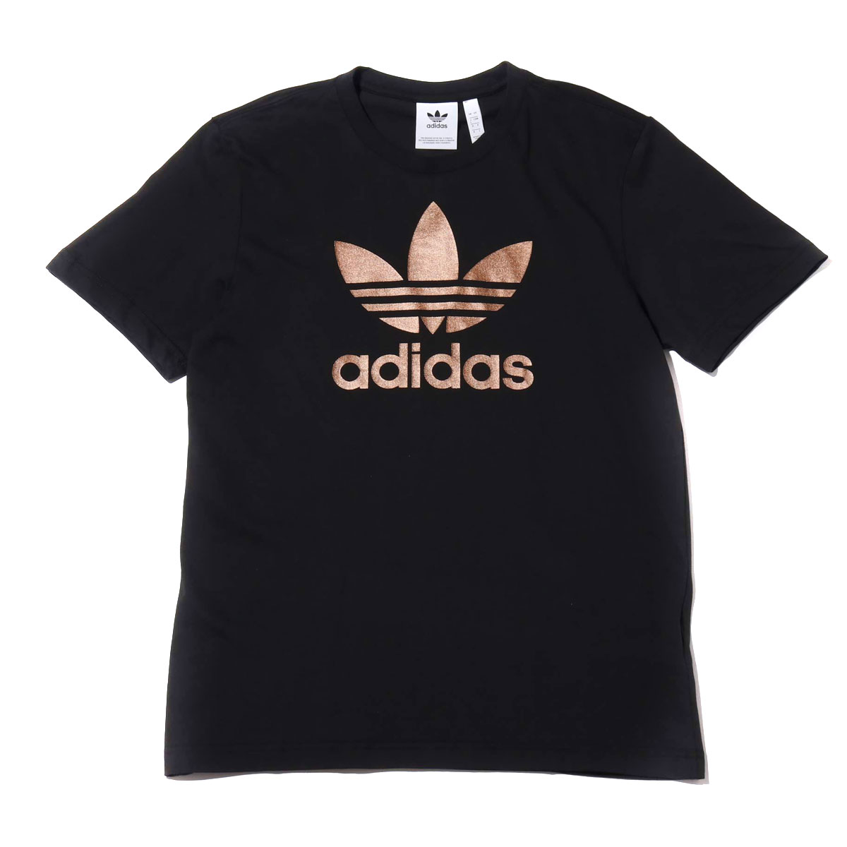 adidas trefoil tee black