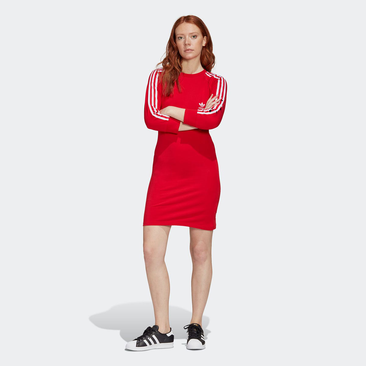楽天市場 Adidas 3 Str Dress Scarlet アディダス 3ストライプ ドレス レディース ワンピース ss S Kinetics