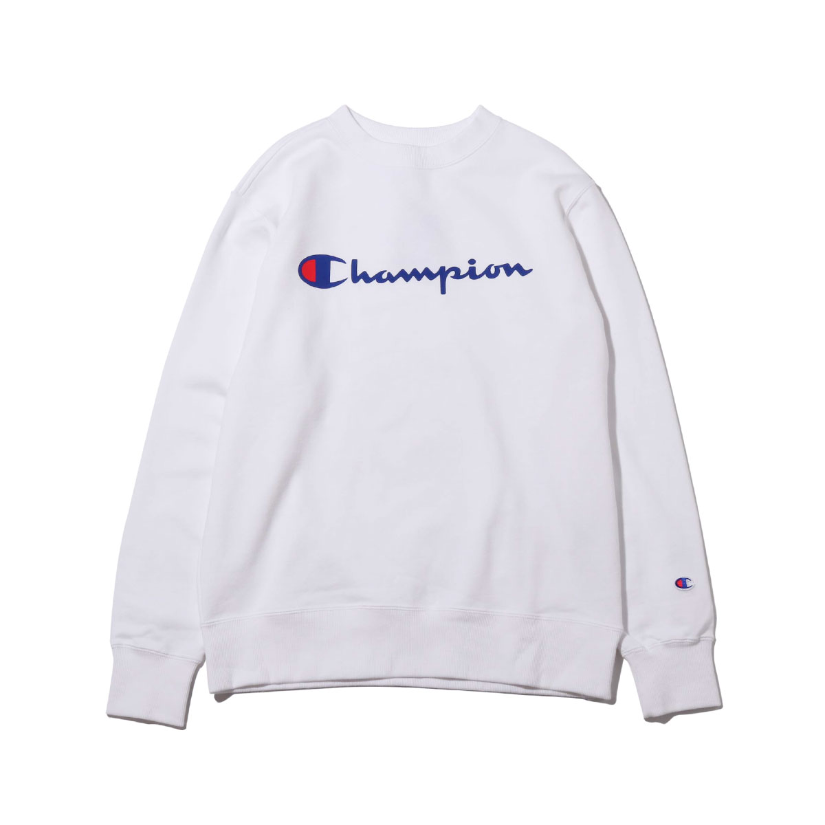 champion white crew neck sweatshirt