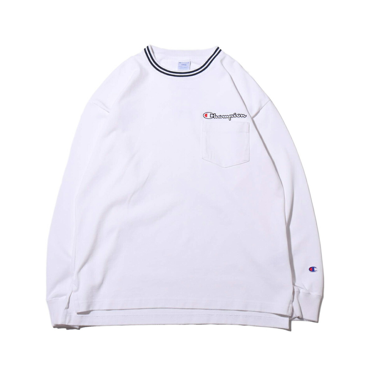 white champion shirt long sleeve