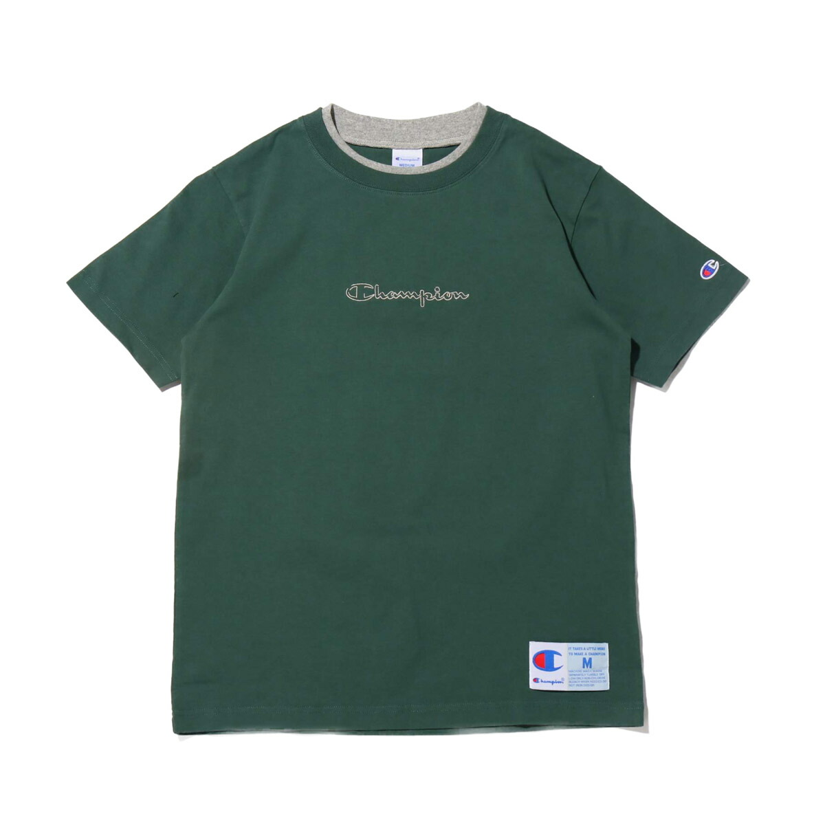 dark green champion shirt