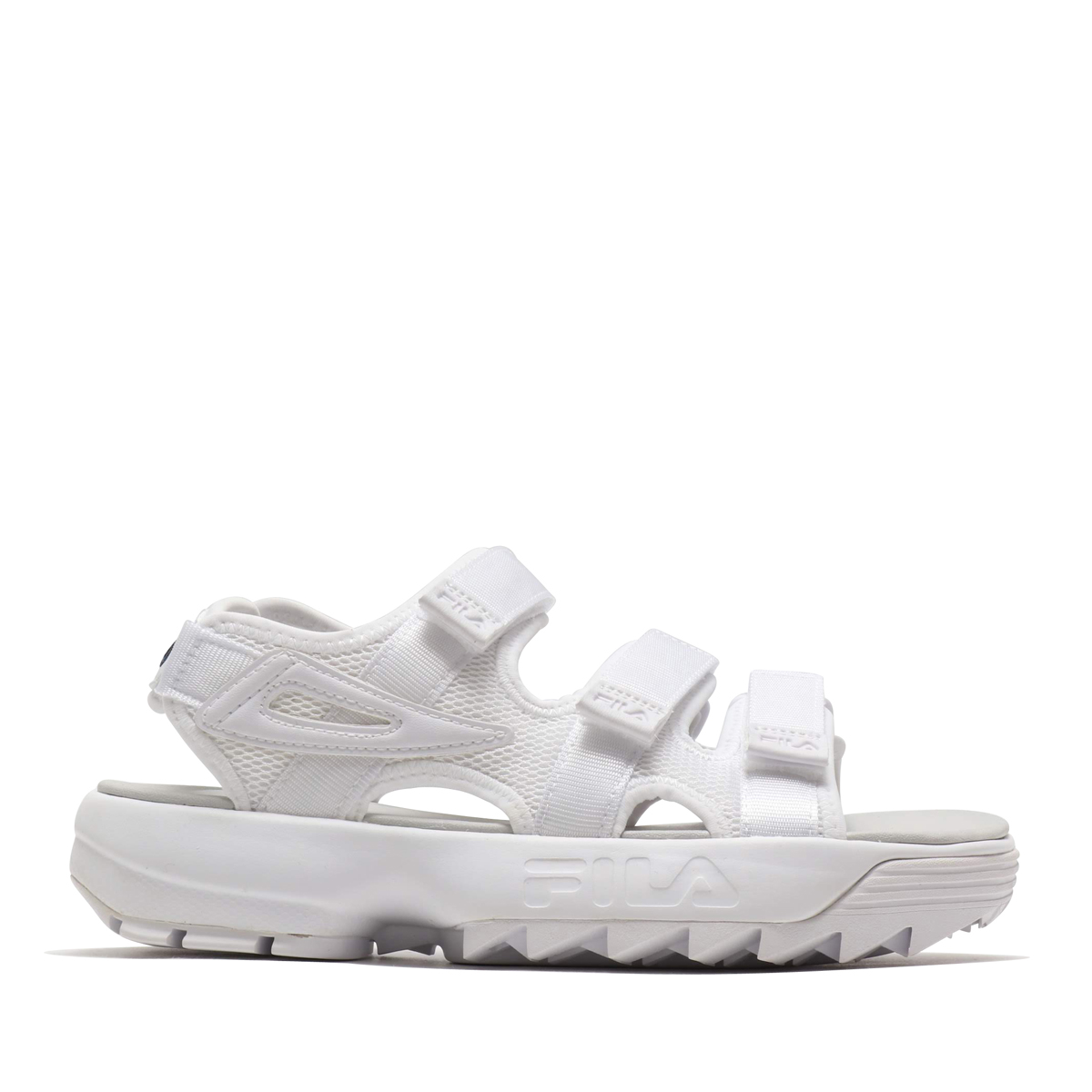 fila white disruptor sandals